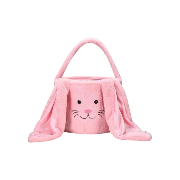 Huevos para la Caza de Huevos de Pascua, Cesta de Pascua de Conejo de Peluche 24x20cm Bolso de Terciopelo para Niños, Bolso de Almacenamiento Robusto, Bolsos de Regalo de Vacaciones
