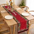 thumbnail image 3 of Red Plaid Christmas Table Runner 72 Inches Long Farmhouse Dress Scarves, Xmas Snowflake Poinsettia Botanical Dining Tablerunner for Coffee Table/Kitchen Island/Party Décor, 13" x 72", 3 of 8