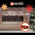 thumbnail image 2 of Metro Screenworks Pure Copper Mesh Screen - (48 in x 50 ft) for Home, Faraday Cage, EMF Protection, 2 of 6
