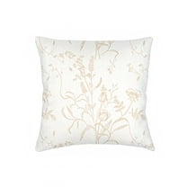 Beige English Garden Linen Euro Pillow 26x26 Down Alternative