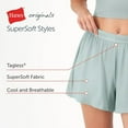 thumbnail image 5 of Hanes Women's Originals SuperSoft Comfywear Sleep Shorts, 3.25" (2 Pack) Stargazer Grey/Natural Cedar, Size XS-XXL, 5 of 6