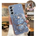 thumbnail image 3 of Mirror Plating Phone Holder Case For Samsung Galaxy S23 S20 S22 S21 S10 S9 S8 Note 10 20 8 9 Plus Ultra 5G S20 Fe Stand Cover, 3 of 5