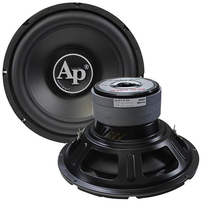 Audiopipe 784644225172 15 in., 1800W Max Dual 4 Ohm Subwoofer Walmart