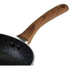 Imusa 9.5" Black Stone Nonstick Fry Pan with Woodlook Handle