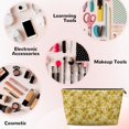 thumbnail image 3 of Picia Flower Printed Leather Travel Toiletry Bag,Cosmetic Organizer, Makeup Travel Bag, Durable Travel Pouch, Compact Toiletry Bag, Travel Accessories, 3 of 6