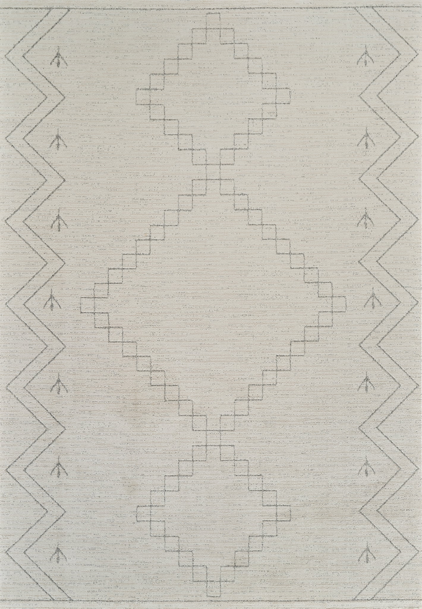 Rug Branch Casa Abstract Indoor Area Rug, Beige Cream, Boho - Living Room, Bedroom, Dining Room, and Kitchen