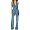 thumbnail image 1 of Combinaison Européenne Été 2025 pour Femmes, Sans Manches, Col Rond, Sequins, 1 of 4