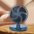 thumbnail image 3 of Ventilador portátil plegable de 3 velocidades recargable , para dormitorio Cabezal móvil Fácil de limpiar Refrigeración ligera Tipo C Azul Colco ventilador de mesa plegable, 3 of 7
