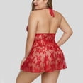 thumbnail image 3 of WCJM Women's chemical fiber underwear including 1x nightgown 1X underwear Red Polyester Women Lace FASHION Lingerie Nightdress Skirt Camisole Lace FASHION Pajamas Underwear, 3 of 9