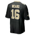 thumbnail image 3 of Men's Nike Bub Means  Black New Orleans Saints  Game Jersey, 3 of 6