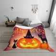 thumbnail image 6 of KLL Halloween Print Fleece Throw Blanket, Horizontal Fleece Bedding Cute Soft Blankets Comfy Fleece Flannel Plush Home Decor for Couch & Bed -50"x40", 6 of 9