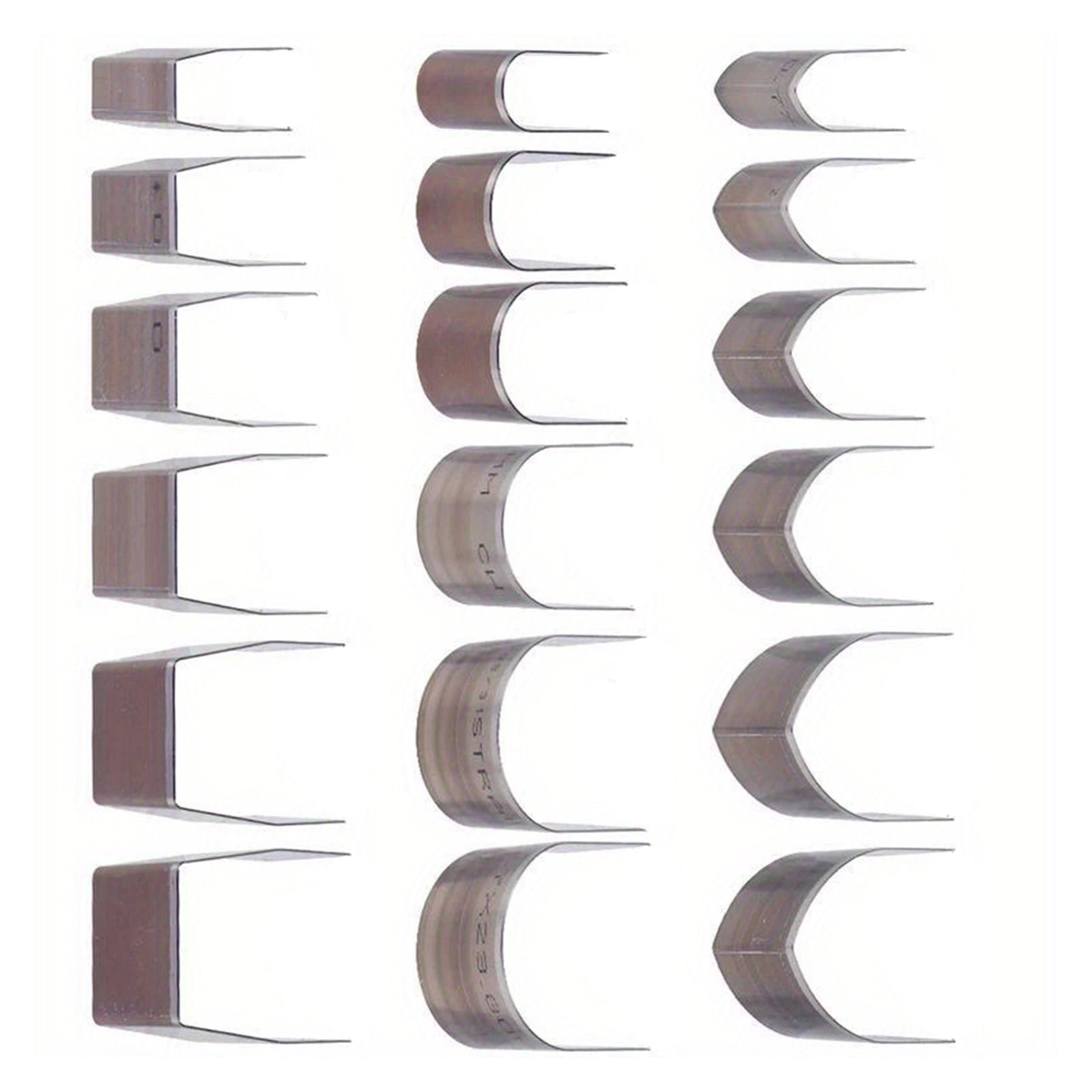 18Pcs Half Round Leather Punching Tools Heavy Duty Carbon Steel Leather Corner Puncher Leathercraft Corner Trimming Tool