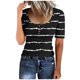 thumbnail image 1 of Blusas de Manga Corta para las Mujeres Cuello Redondo Botón Arriba Camiseta Suelta, Top de Algodón de Imitación Casual para Diario, 1 of 2
