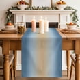 thumbnail image 2 of Table Runner 60 Inches Long for Kitchen Dining, Blue Ombre Dresser Scarf Farmhouse, Dining Table Decorations for Wedding/Parties, Modern Yellow Gradient Farmhouse Art 13 x 60 In, 2 of 8