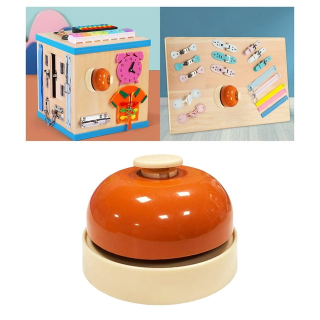 Tablero ocupado Salvador Montessori piezas de bricolaje campana de Metal naranja