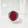 thumbnail image 2 of AAA Ruby Corundum Mens Ring, Natural Ruby Corundum Ring, July Ring, Silver Jewelry, 925 Silver Ring, Gift, Heavy Mens Ring, Arabic Design, Ottoman Style Ring, Christmas, Turkey Mens Signet Ring, 2 of 7