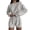 White, variant on ROHUUQUE Pajama Sets for Women 2 Piece Solid Long Sleeve Tops Hollow Out Elastic Waist Shorts Pjs Outfits