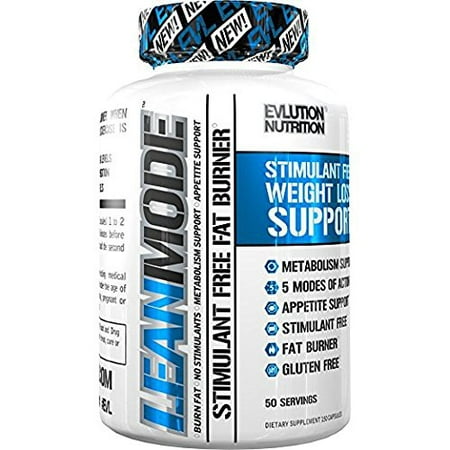 Evlution Nutrition Lean Mode Stimulant-Free Fat Burner Support with Garcinia Cambogia, CLA and Green Tea Leaf extract (50