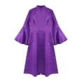 thumbnail image 4 of Zaldita Women's Church Clergy Dress Flared Sleeve Maxi Dress Choir Robe Priest Robe Liturgical Robe Purple M, 4 of 5