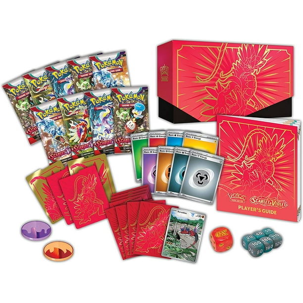  Pokemon TCG: Scarlet and Violet Elite Trainer Box - Koraidon  Red (1 Full Art Promo Card, 9 Boosters and Premium Accessories) : Toys &  Games