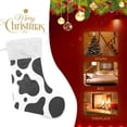 thumbnail image 4 of SKYSONIC Cow Print Christmas Stocking Personalized Large Candy Stocking Hanging Gift Xmas Stockings Decoration for Family Holiday Party Ornaments Decor Fireplace, 4 of 7