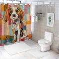 thumbnail image 7 of Orinice Naive Art Bathroom Decor Set Colorful Luxurious Graphic Polyester Fabric Fashion Shower Curtain with Hooks 69x72, 7 of 7