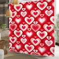 thumbnail image 6 of Valentines Day Shower Curtain Romantic Heart 80s 90s Early 2000s Party Retro Bathroom Decor Mother Day Girl Woman Shower Curtain Sets Bathroom Extra Long 72x72 in with 12 Hooks, 6 of 6