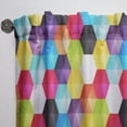 thumbnail image 3 of DESIGN ART Designart 'Bright Hexagons' Modern Curtain Single Panel 52 in. wide x 108 in. high - 1 Panel 108 Inches, 3 of 5