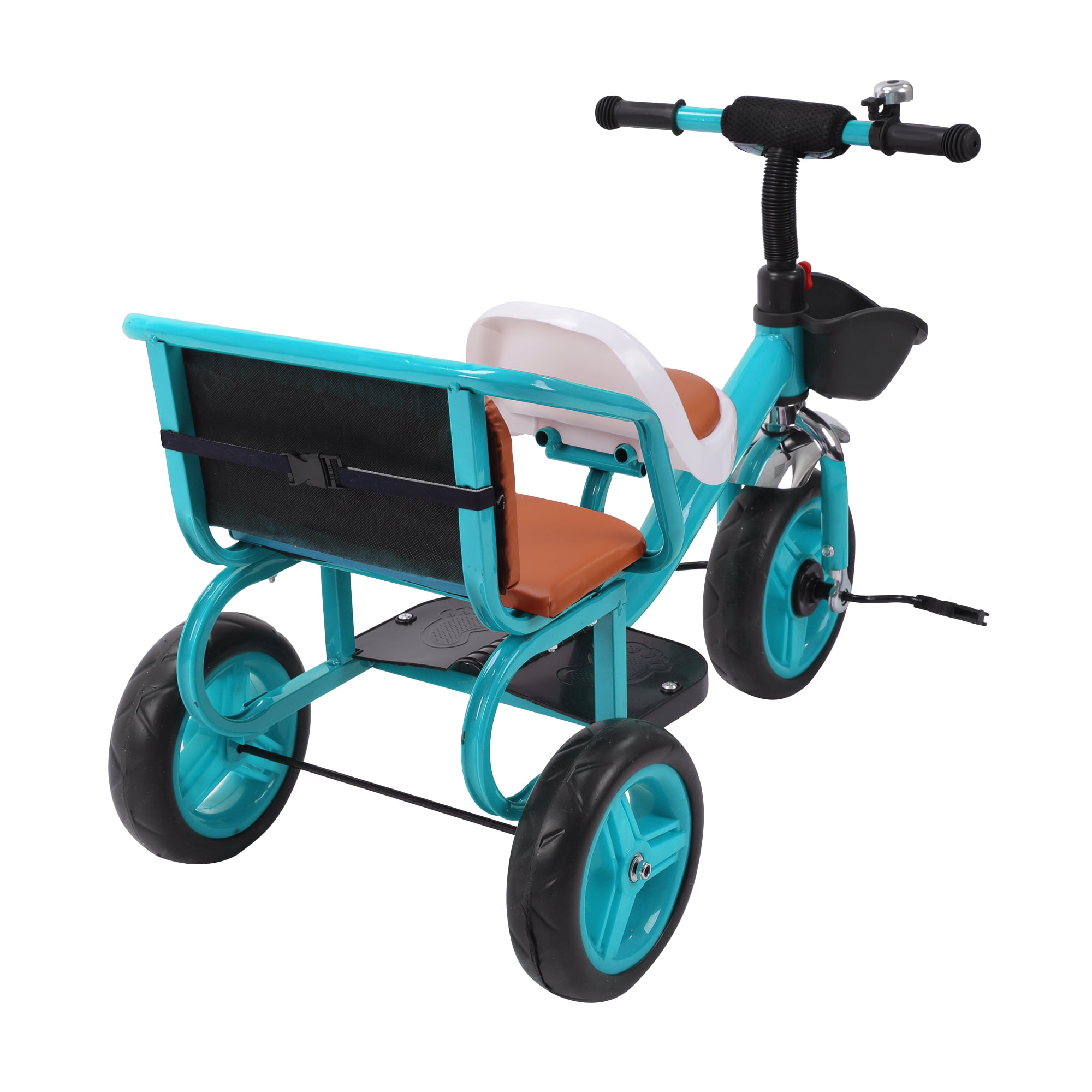 3-Wheel Trike Bicycle for Toddlers, Kids Pedal Tricycle Stroller with Basket, Folding Trike Bike