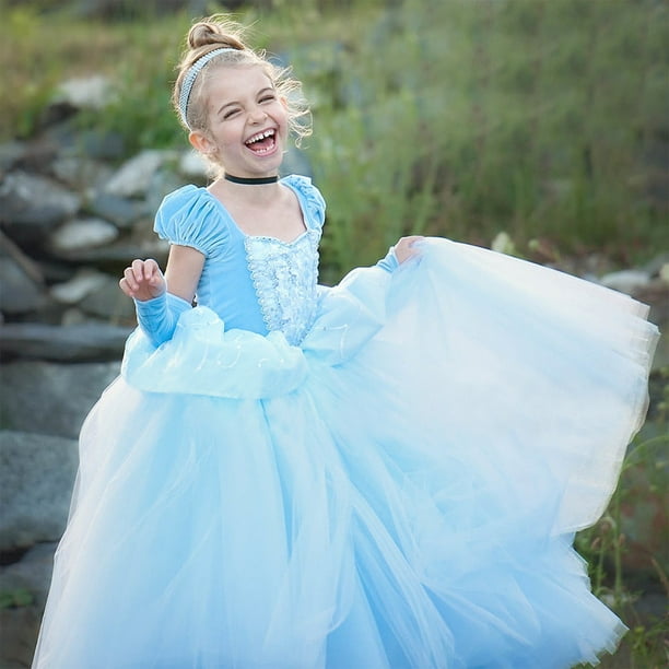 Vestido de princesa de pelo largo Vestido de Sofía Vestido de niña Ropa de actuación navideña Ropa de actuación para niños