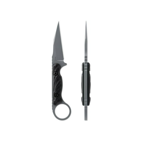Toor Knives Jank Shank W Fixed Blade Knife, 3in, CPM M4 Steel, G10 Handle, Phantom Grey, Black Hydro Static