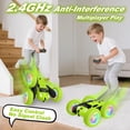 thumbnail image 3 of Coche teledirigido FDCTR Stunt, 2,4 GHz, 360°, voltea a doble cara, verde, 3 of 7