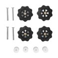 thumbnail image 1 of Piezas De Nivelación De La Cama De Calor De La Impresora 3D, Resistencia A La Corrosión Rueda De Pulgar M4 De Alta Dureza Buena Estabilidad Para Anet A8 Para Prusa I3 Plus Para Cergrey Blanco negro, 1 of 8