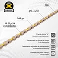 thumbnail image 3 of Cadena para Bicicleta Kmc Vivid2 8 Velocidades 116L Amarillo/Cromo, 3 of 7