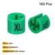 thumbnail image 3 of Marcadores de percha de ropa de 160 piezas, etiquetas de tamaño XL, adecuadas para varillas de 3.5 mm, etiqueta de color para perchas de ropa, verde, 3 of 7