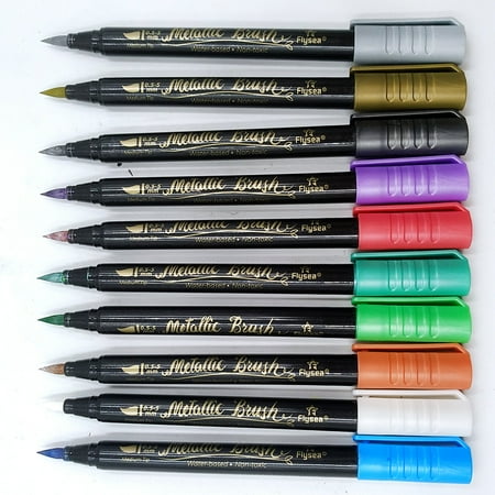 Ainy - Duo Permanent Feutres Fineliner Waterproof - Lot De 5 Feutres Fineliner Noir