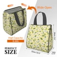 thumbnail image 3 of Daisy Pioneer Flower Yellow Pattern Insulated Lunch Bag for Women Men, Large Portable Soft Cooler Tote, Thermal Food Storage Bag with Pearl Cotton, 8.66L, 8.75"x5.75"x9.5", 3 of 6