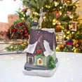 thumbnail image 3 of Estatua de casa iluminada, luz, pueblo, miniatura, resina, decoración navideña, jardín EstiloE, 3 of 7