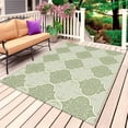 thumbnail image 4 of Outdoor Rug 3x5 ft Sage Green Geometric Outdoor Large Area Rug Non Slip Rubber Morocco Abstract Art Front Door Mat RV Rug Camping Carpet Patio Outdoor Rugs for Backyard Balcony Deck Porch Indoor, 4 of 9