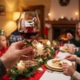 thumbnail image 7 of Christmas 3D Wine Glass Collection Gift Box Set, Decorative Raised Christmas Wine Glass with Snowflake Stem, Santa Tree Wreath Snowman Reindeer Holiday Drinkware and Table Decor, 7 of 7