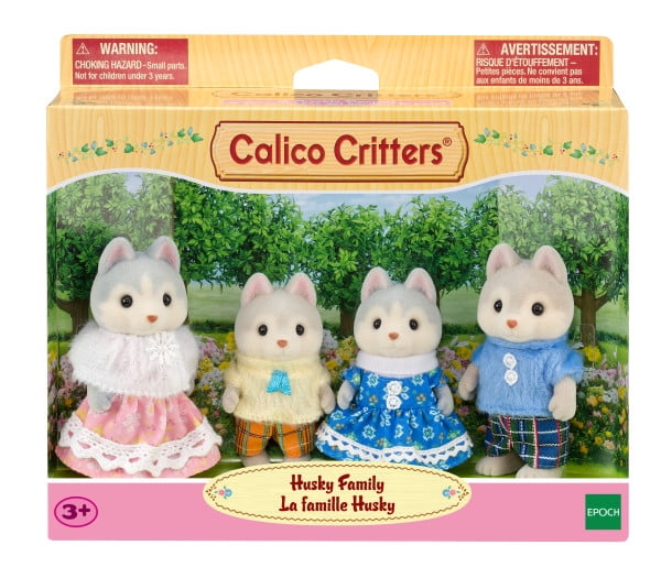 Calico Critters Husky Family, Set of 4 Collectible Doll Figures