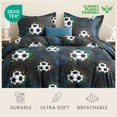 thumbnail image 3 of CGK Linens Kids Duvet Cover Set with Matching Pillowcases - Full Size, Midnight Kickoff, 3 of 6