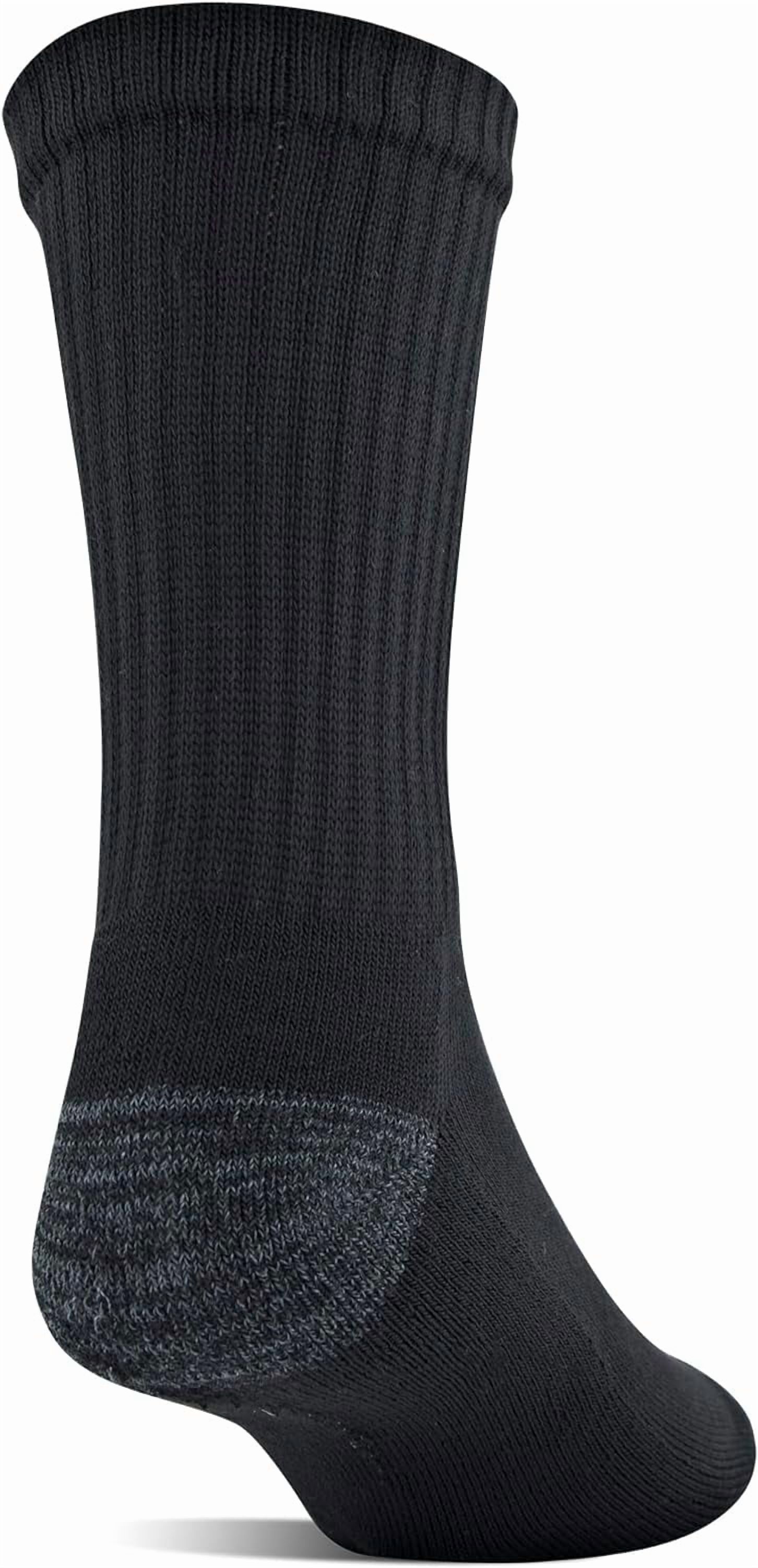 Gildan Men's Half Cushion Terry Foot Bed Mid-Crew Socks 12-Pack