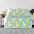 thumbnail image 3 of Throw Blanket for Couch - Cute Banana Azure Super Soft Fuzzy Comfy Warm Throw Blanket, Cozy Lightweight Funny Plush Flannel Blanket Throws for Sofa and Bed All Season, 3 of 5