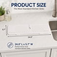 thumbnail image 7 of Unique Bargains Faucet Mat for Kitchen Sink Splash Guard Sink Area Mat Beige, 7 of 7