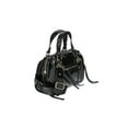 thumbnail image 4 of Madden NYC Women's Soft Zipper Satchel Handbag, Black Shine, 4 of 5