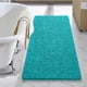 thumbnail image 1 of Alfombra de baño LOCHAS Luxury Shaggy de 60 x 110 cm, azul turquesa, 1 of 5