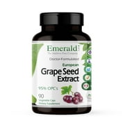 Emerald Labs Grape Seed Extract - Supports Blood Circulation, Anti-Aging, Anti-Inflammatory - 100mg Premium Extract with Organic Rosehip Powder - 90 Vegtable Capsules