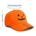 thumbnail image 2 of Halloween Pumpkin Hat Funny Unisex Halloween Hat Embroidery Pumpkin Face Baseball Cap Adjustable, 2 of 5