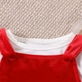 thumbnail image 5 of ZACPNCV Toddler Baby Girl Fall Outfit Long Sleeve T-Shirt and Dress Overall with One Pocket Clothes Sets Red 3-4 Years, 5 of 8